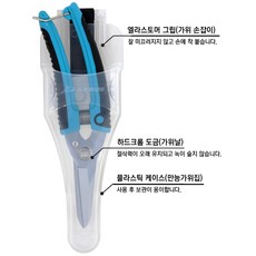 [케이스포함] 대건금속 다목적가위 DS-100C 전장190mm 논슬립 미끄럼방지 DS100C, 1개