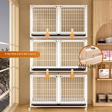 강아지 케이지 실내 격리장 특대 견사 야외 켄넬 대형견, 1개, 더블 도어 95x65x68cm