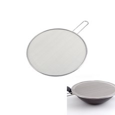 음식 조리 기름튐 방지 프라이팬 스테인리스 손잡이 덮개