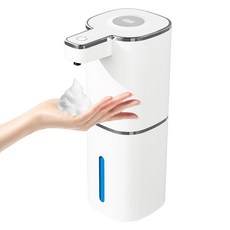 420ml 비누 디스펜서 자동 인덕션 폼 손세탁기 노터치 비누 디스펜서, 하얀색, 1개