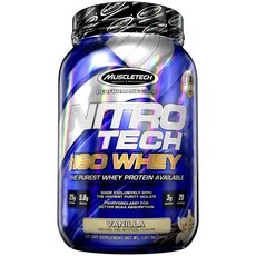 Muscletech Health Nitro Tech乳清蛋白 香草口味 無麩質, 820g, 1個