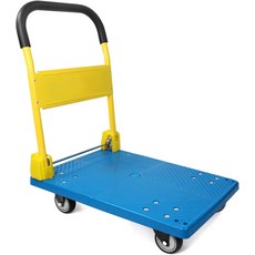 MaxWorks 50887 PP 접이식 헤비 듀티 플랫폼 트럭 푸시 돌리 440파운드 용량의 파란색 - 홈 가든 오피스 워크숍 창고 및 이동에 이상적입니다, Blue 440-lb, 440 Lb Capacity