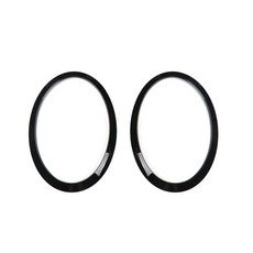 프레임 미니 F55 F56 서라운드 2014 헤드라이트 자동차 쿠퍼 F57 BMW용 베젤 커버 후면 액세서리 뚜껑 라이트 트림 링 2019, Black Front, 1개