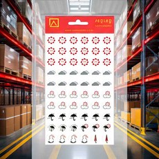 날씨스티커 7매 라벨 비품 꾸미기재료 다목적 다용도 학교