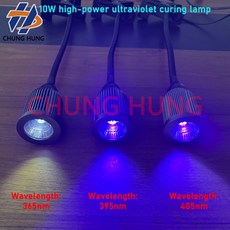 10W 365nm 초고강도 UV 경화 램프 그림자없는 접착제 녹색 오일 크리스탈 떨어지는 수지 잉크 페인트 LCD, 04 AU Plug, 04 Wavelength405nm