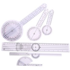 도구를 측정 6PCS 척추 눈금자 척추 손가락 고니 오 미터 각도기 멀티 눈금자 각도 360분의 180 학위, 보여진 바와 같이, 하나