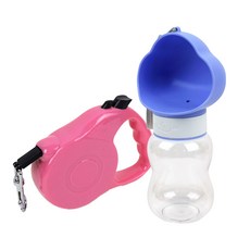 BIGHAPPY 강아지 자동줄 3m 휴대용 급수기 산책 세트