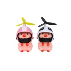 준열 자전거 킥보드 거치 프로펠러 헬멧 돼지 피규어 장식 키링 가방키링 프로펠러인형, 별