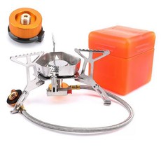 캠핑 가스 스토브 버너 야외 장비 조리기구 요리, 1개, 고화력 스토브 방풍 링+어댑터