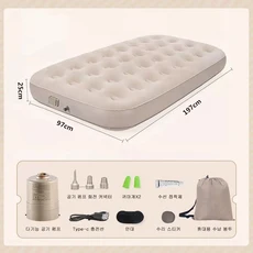 내구성 팽창식 에어 매트리스 글램핑 PVC 이중 내장 펌프