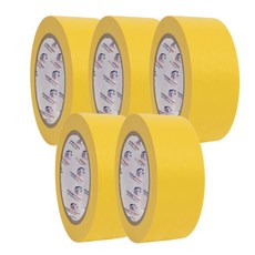 다용도 컬러 종이테이프 문구용 제본용 45mm x 40M, 5개, 노랑