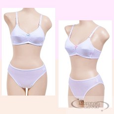 모나카러버 가슴입채패턴 주니어2단계 B컵 브라 팬티 세트 주니어속옷