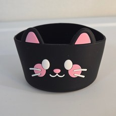 [다하리나] 스탠리호환 귀여운 텀블러 실리콘 바닥커버, 1개, 검은고양이