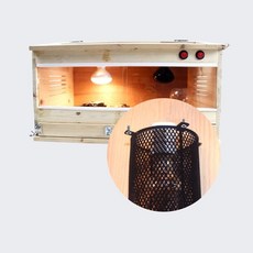 램프보호 원형 보호망 파충류 램프커버 전구커버, 블랙, 1개