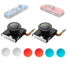 GuliKit Hall Effect Sense Joystick Replacement for JoyCon (No Drift) Left/Right Joystick Thumb St, 블랙