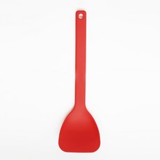 누리모아 손잡이까지 통실리콘 와이드 스파츌라 실리콘주걱, 레드, 1개