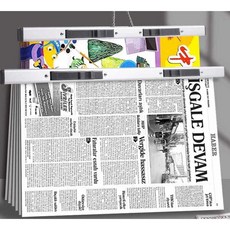 신문걸이 클립 진열대 철제 도서관 선반 신문철, [01] 35cm 신문꽂이, [01] 35cm 신문꽂이, 1단