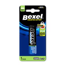 벡셀 INR18650 3.7V 리튬이온배터리 3500mah 카드 충전지, 1개, 1개입