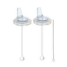 더블하트 그로미미 유피스 와이드형 젖병호환 스파우트빨대 (세척솔), 2개