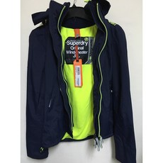 Superdry Arctic 風衣 防風刷毛保暖 深藍螢光萊姆, 1個