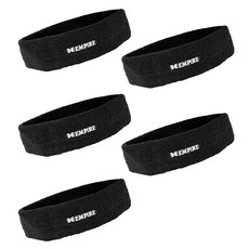 스포츠타올 헤어밴드 B4H 땀흡수 땀흘림방지 5개, 검정, 1개
