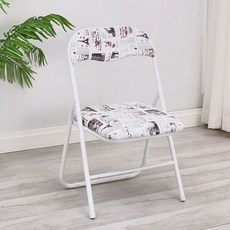 야외 낮은 접이식의자 휴대용 간이 보조의자 행사용 의자, 1인용, 신문지 테마 가죽 35cm