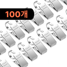 플럭시 커튼 고리 집게 걸이 집게 스텐 클립, 100개, 스테인리스