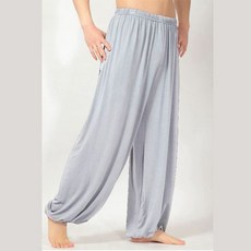 남성 요가복 상하의 요가 트레이닝복 운동복 명상복, 연회색 조거팬츠, L 신장165-172cm