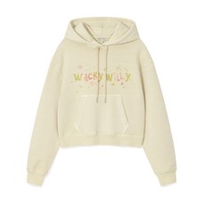 와키윌리 WACKY WILLY 우먼스 스노우워싱 그래픽 크롭 후디 베이지 WA2503HD62BE 137942