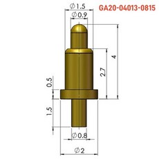 5 500 포고 핀 3 MM 8 18 스프링 SMD 부하 12 10 포고핀 15 4 프로브 PCB 9 7 배터리 14 6 커넥터 전원 16 접점 테스트, 50 PCS, Height H 4 0mm