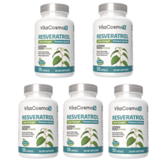 VitaCosmoX 비타코스모 트랜스 레스베라트롤 600mg, 5개, 120정