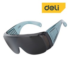 델리툴즈 용접 고글 안전 용접면 웰딩 눈 보호 안경 작업용, 블랙 + 블루, 1개