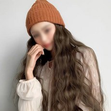 백송 풍성한 통가발 웨이브 히피 비니 보헤미안 캐주얼스타일 자연스러운 따뜻한 여성 가발 모자, 1개, 풍성한통가발웨이브히피비니 카멜브라운헤어