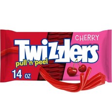 TWIZZLERS PULL N PEEL 체리 맛 감초 스타일 츄이 캔디 백 414ml 14온스 263712, 14 Ounce (Pack of 1), 1