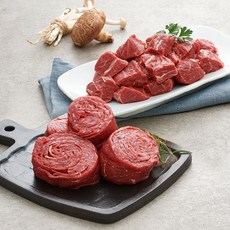 [작심밀도]농협안심한우 1++ 불고기200g + 국거리200g / 냉장, 없음