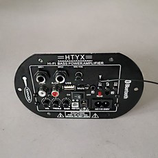 HTYX HI-FI BASS POWER AMPLIFIER 藍牙 汽車音響主板 12V/24V/110V-240V 家用 車載, 1個, 12v24v110v麥克風款功放,藍款