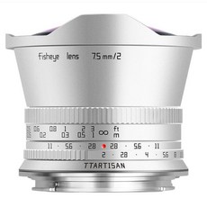티티아티산 캐논 RF마운트 전용 광각 어안 단렌즈 APS-C 7.5mm F2, 캐논 RF 포트 실버