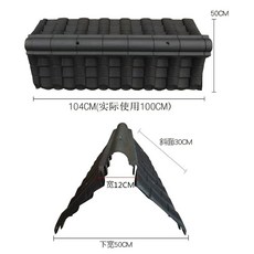 타일 플라스틱 담장 수량 110x20cm (최소 카페 개량 5개) 별장 자재 타일, U. 양면 울타리 타일 30개