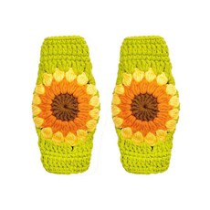 [ 630559 ] INEBIZ 크로셰 핸들 커버 보헤미안 해바라기 할머니 사각형 패턴 그린 자동차 장식 귀여운 액세서리 여성용, [ 630559 ] INEBIZ 크로셰 핸들 커버 보헤, 1개