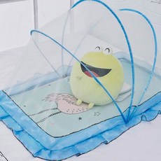 기타 아기모기장 원터치 유아 침대모기장, 아꼬야사각블루