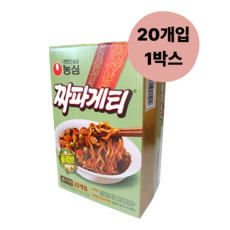 (겉포장박스) 농심 짜파게티 짜장라면 140g X 20개입, 1박스
