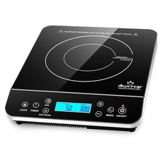 Duxtop 휴대용 인덕션 쿡탑 버너 LCD 센서 터치가 있는 핫 플레이트 1800와트 실버 9600LS/BT-200DZ, Silver _Cooktop