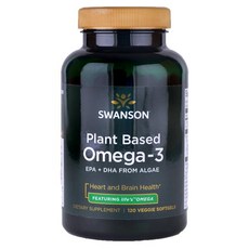 SWANSON 斯旺森 Omega-3素食軟膠囊, 1罐, 120顆, 1罐