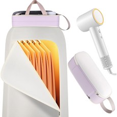 2-in-1 고속 이온 헤어 드라이어 및 휴대용 의류 110000 RPM 브러시리스 모터 전문 블로우 일정 온도 제어가 가능한 1300W 건조 여행 필수품화이트
