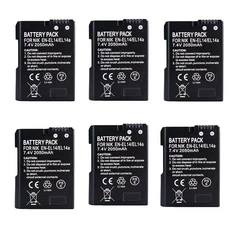 쿠쿠스토어 2050mAH EN-EL14 배터리 Nikon 카메라에 적합 D3100, 06 battery