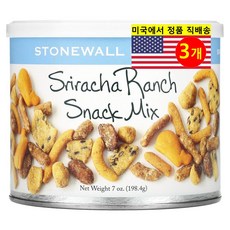 Stonewall Kitchen 건강 영양 식품 슈퍼 푸드 스리라차 랜치 넛츠 견과류 믹스 스낵 198.4g 1개, 3개