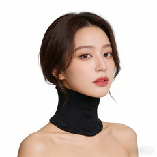 휴대편한 목보호대 거북목 고개 숙임 방지용, 블랙, 1개
