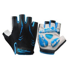 킨실러 자전거 반장갑, 블랙 + 블루, 1개