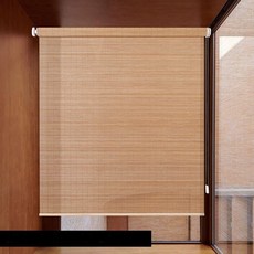 대나무 카페용 가림막 천연소재 가리개 통풍용 업소용, A형 팽창식 탄화색 굵은 고차광 불방부