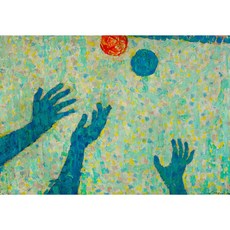 Shadows with a ball (이반 파타코비치) 편집아트포스터 감성선물, 그림만(매트지), A2